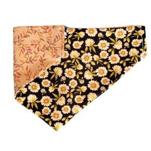 Summer Pet Bandana, Double sided, Sunflowers and leafs